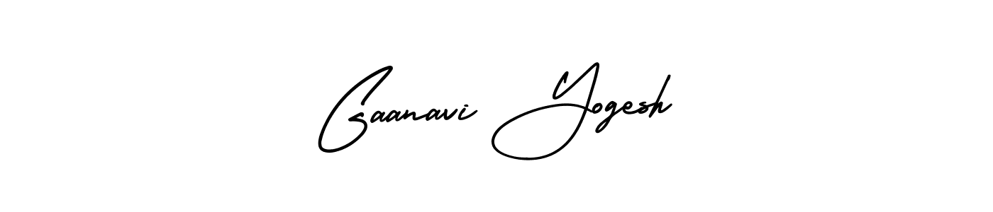 Make a beautiful signature design for name Gaanavi Yogesh. With this signature (AmerikaSignatureDemo-Regular) style, you can create a handwritten signature for free. Gaanavi Yogesh signature style 3 images and pictures png
