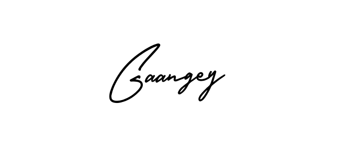 You should practise on your own different ways (AmerikaSignatureDemo-Regular) to write your name (Gaangey) in signature. don't let someone else do it for you. Gaangey signature style 3 images and pictures png