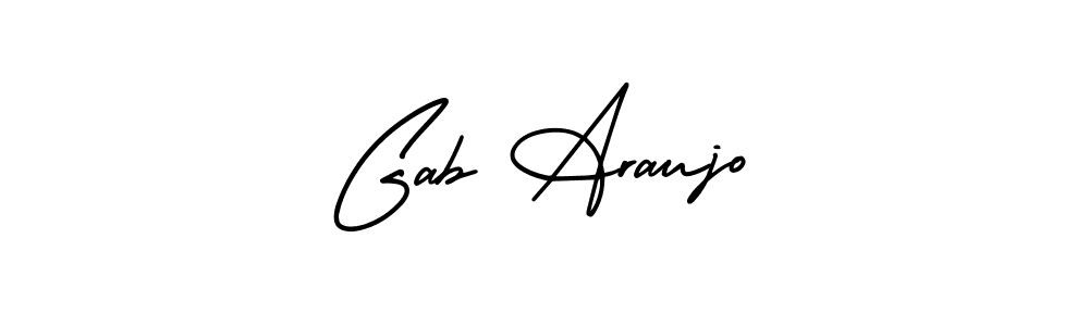 Create a beautiful signature design for name Gab Araujo. With this signature (AmerikaSignatureDemo-Regular) fonts, you can make a handwritten signature for free. Gab Araujo signature style 3 images and pictures png