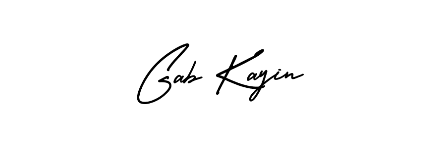 Make a beautiful signature design for name Gab Kayin. With this signature (AmerikaSignatureDemo-Regular) style, you can create a handwritten signature for free. Gab Kayin signature style 3 images and pictures png