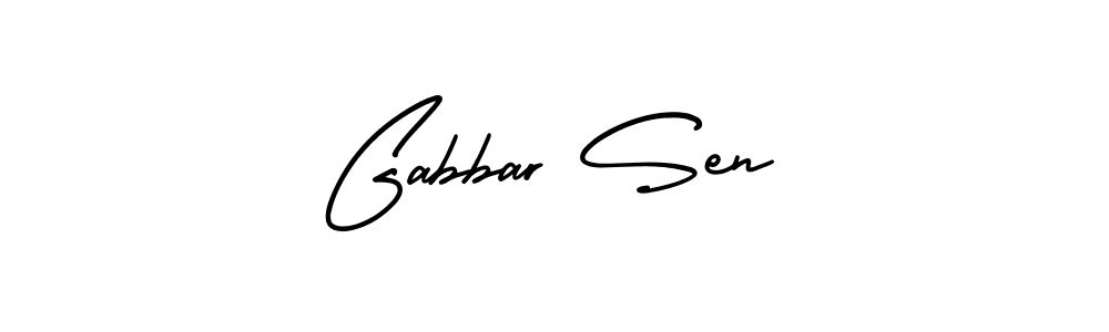 The best way (AmerikaSignatureDemo-Regular) to make a short signature is to pick only two or three words in your name. The name Gabbar Sen include a total of six letters. For converting this name. Gabbar Sen signature style 3 images and pictures png