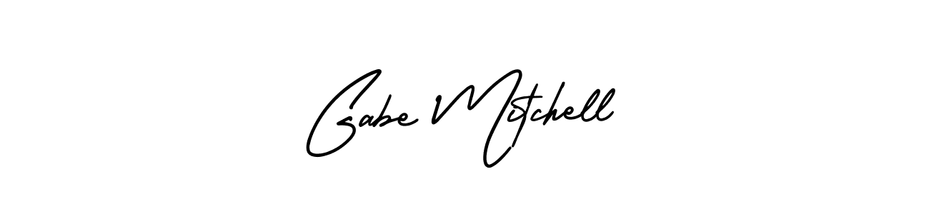 The best way (AmerikaSignatureDemo-Regular) to make a short signature is to pick only two or three words in your name. The name Gabe Mitchell include a total of six letters. For converting this name. Gabe Mitchell signature style 3 images and pictures png