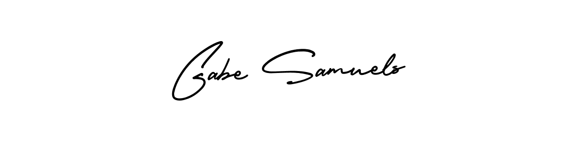 How to make Gabe Samuels name signature. Use AmerikaSignatureDemo-Regular style for creating short signs online. This is the latest handwritten sign. Gabe Samuels signature style 3 images and pictures png