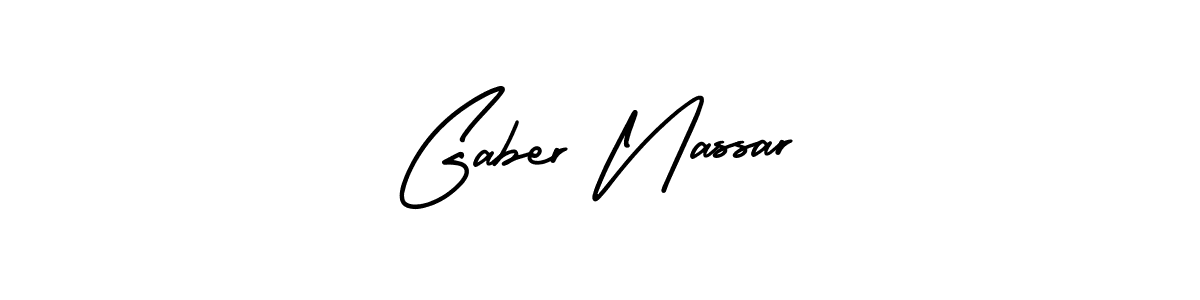 It looks lik you need a new signature style for name Gaber Nassar. Design unique handwritten (AmerikaSignatureDemo-Regular) signature with our free signature maker in just a few clicks. Gaber Nassar signature style 3 images and pictures png