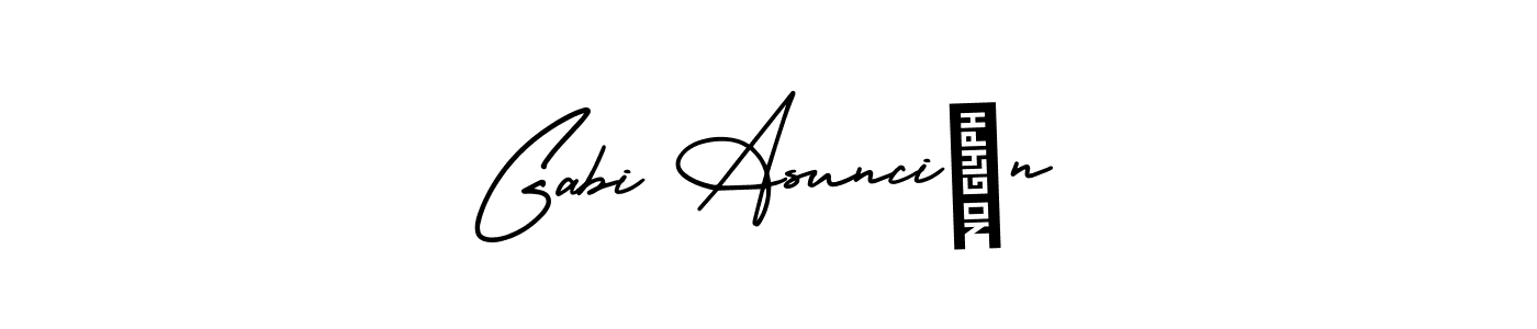 Gabi Asunción stylish signature style. Best Handwritten Sign (AmerikaSignatureDemo-Regular) for my name. Handwritten Signature Collection Ideas for my name Gabi Asunción. Gabi Asunción signature style 3 images and pictures png