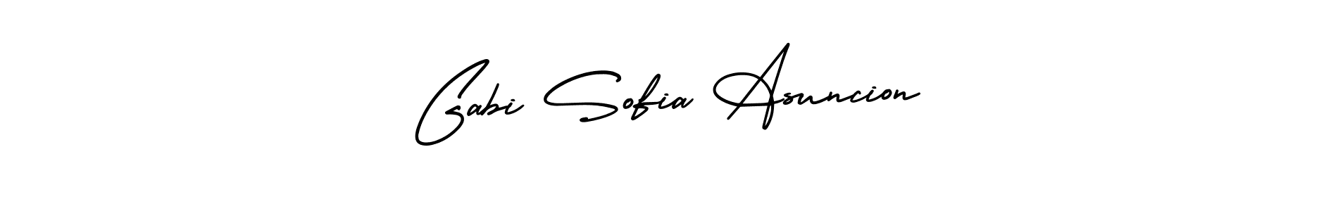 This is the best signature style for the Gabi Sofia Asuncion name. Also you like these signature font (AmerikaSignatureDemo-Regular). Mix name signature. Gabi Sofia Asuncion signature style 3 images and pictures png