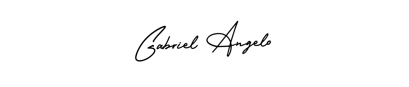 This is the best signature style for the Gabriel Angelo name. Also you like these signature font (AmerikaSignatureDemo-Regular). Mix name signature. Gabriel Angelo signature style 3 images and pictures png
