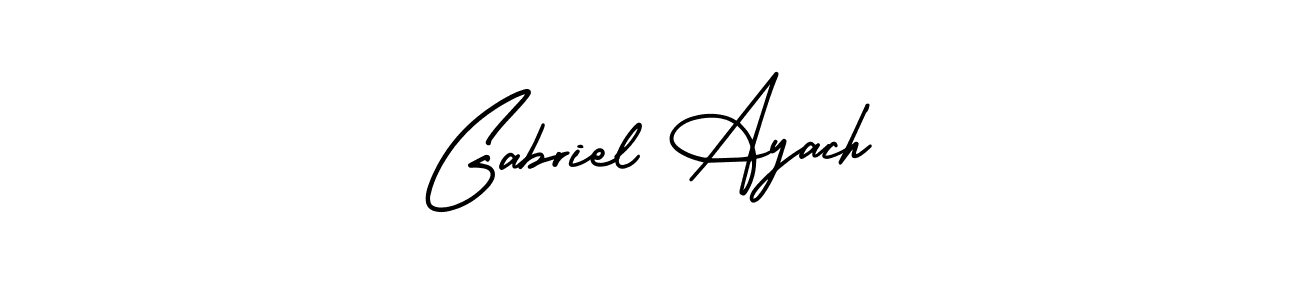 This is the best signature style for the Gabriel Ayach name. Also you like these signature font (AmerikaSignatureDemo-Regular). Mix name signature. Gabriel Ayach signature style 3 images and pictures png