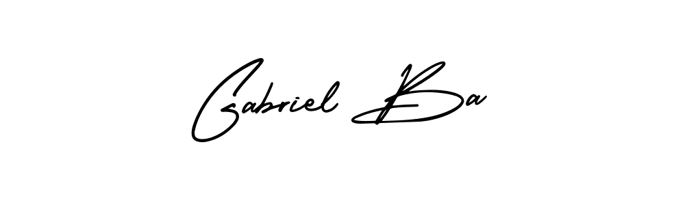 Create a beautiful signature design for name Gabriel Ba. With this signature (AmerikaSignatureDemo-Regular) fonts, you can make a handwritten signature for free. Gabriel Ba signature style 3 images and pictures png