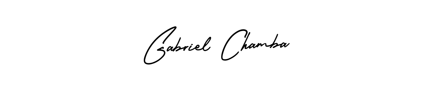 Create a beautiful signature design for name Gabriel Chamba. With this signature (AmerikaSignatureDemo-Regular) fonts, you can make a handwritten signature for free. Gabriel Chamba signature style 3 images and pictures png