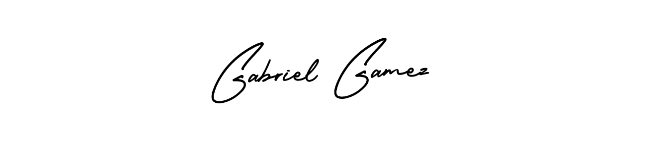 Make a beautiful signature design for name Gabriel Gamez. With this signature (AmerikaSignatureDemo-Regular) style, you can create a handwritten signature for free. Gabriel Gamez signature style 3 images and pictures png