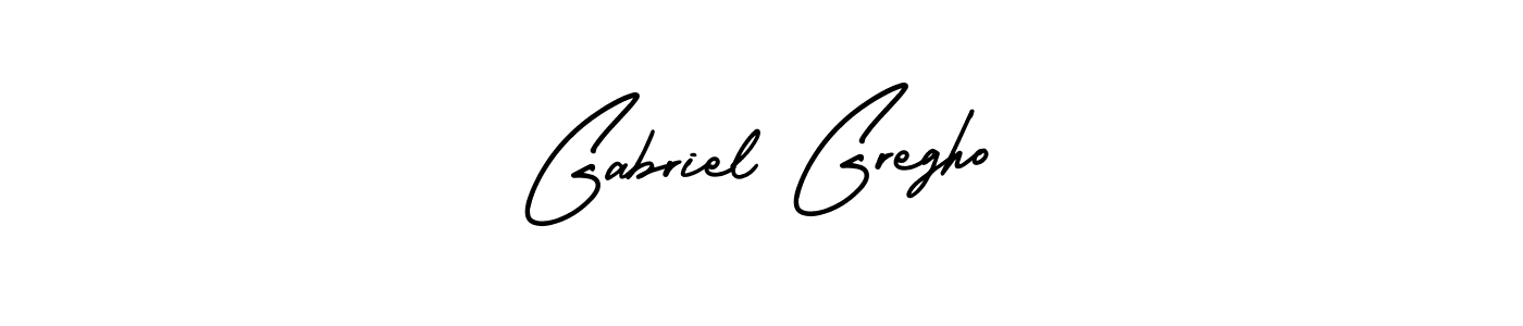 Design your own signature with our free online signature maker. With this signature software, you can create a handwritten (AmerikaSignatureDemo-Regular) signature for name Gabriel Gregho. Gabriel Gregho signature style 3 images and pictures png