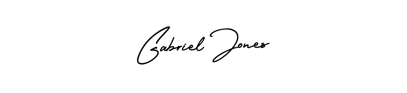 Gabriel Jones stylish signature style. Best Handwritten Sign (AmerikaSignatureDemo-Regular) for my name. Handwritten Signature Collection Ideas for my name Gabriel Jones. Gabriel Jones signature style 3 images and pictures png