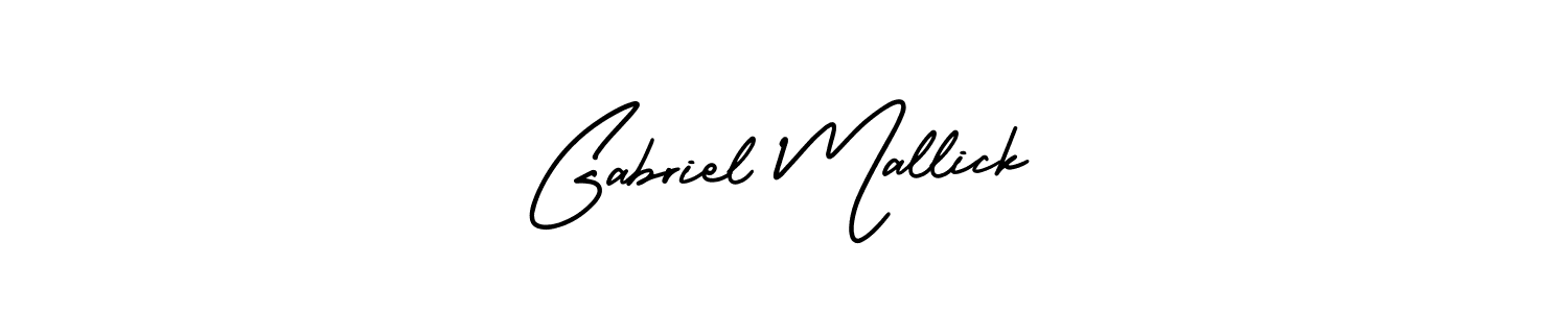 It looks lik you need a new signature style for name Gabriel Mallick. Design unique handwritten (AmerikaSignatureDemo-Regular) signature with our free signature maker in just a few clicks. Gabriel Mallick signature style 3 images and pictures png