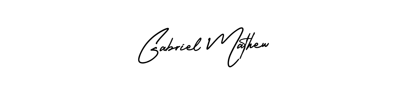 How to make Gabriel Mathew signature? AmerikaSignatureDemo-Regular is a professional autograph style. Create handwritten signature for Gabriel Mathew name. Gabriel Mathew signature style 3 images and pictures png