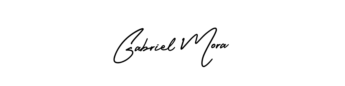 Use a signature maker to create a handwritten signature online. With this signature software, you can design (AmerikaSignatureDemo-Regular) your own signature for name Gabriel Mora. Gabriel Mora signature style 3 images and pictures png