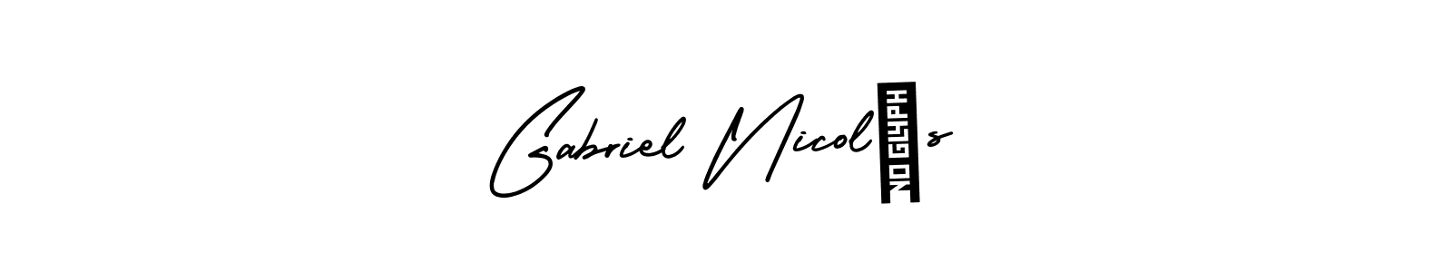 Once you've used our free online signature maker to create your best signature AmerikaSignatureDemo-Regular style, it's time to enjoy all of the benefits that Gabriel Nicolás name signing documents. Gabriel Nicolás signature style 3 images and pictures png