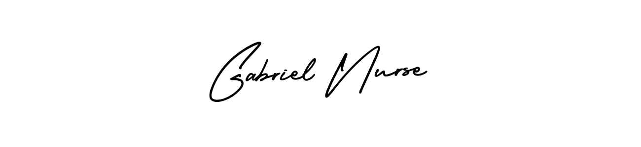 How to make Gabriel Nurse name signature. Use AmerikaSignatureDemo-Regular style for creating short signs online. This is the latest handwritten sign. Gabriel Nurse signature style 3 images and pictures png