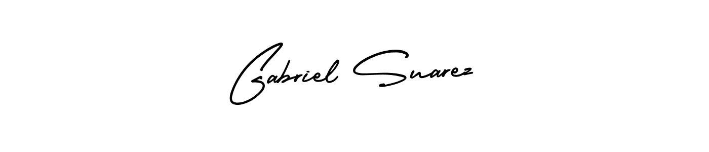 The best way (AmerikaSignatureDemo-Regular) to make a short signature is to pick only two or three words in your name. The name Gabriel Suarez include a total of six letters. For converting this name. Gabriel Suarez signature style 3 images and pictures png