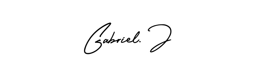 Make a beautiful signature design for name Gabriel. J. With this signature (AmerikaSignatureDemo-Regular) style, you can create a handwritten signature for free. Gabriel. J signature style 3 images and pictures png