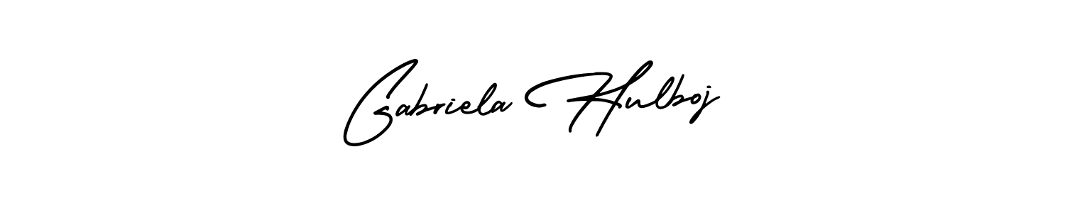 It looks lik you need a new signature style for name Gabriela Hulboj. Design unique handwritten (AmerikaSignatureDemo-Regular) signature with our free signature maker in just a few clicks. Gabriela Hulboj signature style 3 images and pictures png
