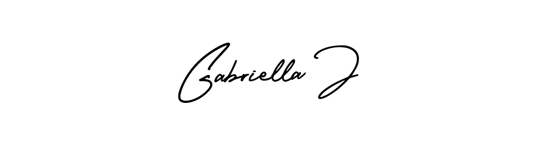 Also You can easily find your signature by using the search form. We will create Gabriella J name handwritten signature images for you free of cost using AmerikaSignatureDemo-Regular sign style. Gabriella J signature style 3 images and pictures png