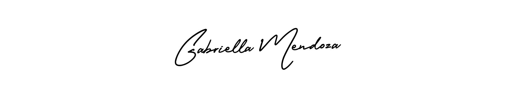 How to make Gabriella Mendoza name signature. Use AmerikaSignatureDemo-Regular style for creating short signs online. This is the latest handwritten sign. Gabriella Mendoza signature style 3 images and pictures png