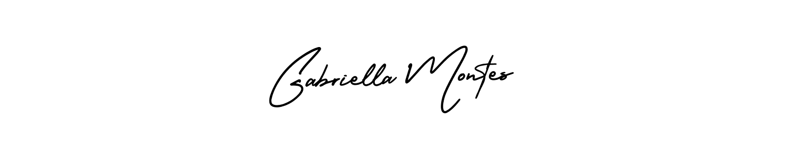 Make a beautiful signature design for name Gabriella Montes. With this signature (AmerikaSignatureDemo-Regular) style, you can create a handwritten signature for free. Gabriella Montes signature style 3 images and pictures png