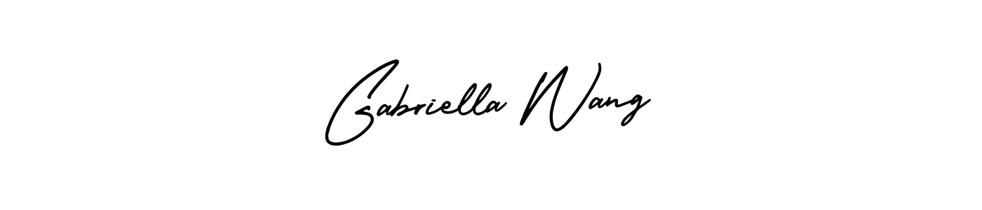 This is the best signature style for the Gabriella Wang name. Also you like these signature font (AmerikaSignatureDemo-Regular). Mix name signature. Gabriella Wang signature style 3 images and pictures png