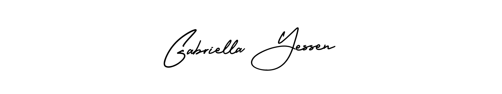 if you are searching for the best signature style for your name Gabriella Yessen. so please give up your signature search. here we have designed multiple signature styles  using AmerikaSignatureDemo-Regular. Gabriella Yessen signature style 3 images and pictures png