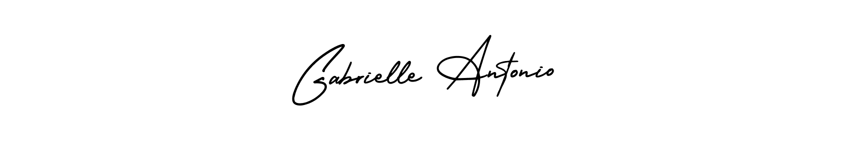 AmerikaSignatureDemo-Regular is a professional signature style that is perfect for those who want to add a touch of class to their signature. It is also a great choice for those who want to make their signature more unique. Get Gabrielle Antonio name to fancy signature for free. Gabrielle Antonio signature style 3 images and pictures png