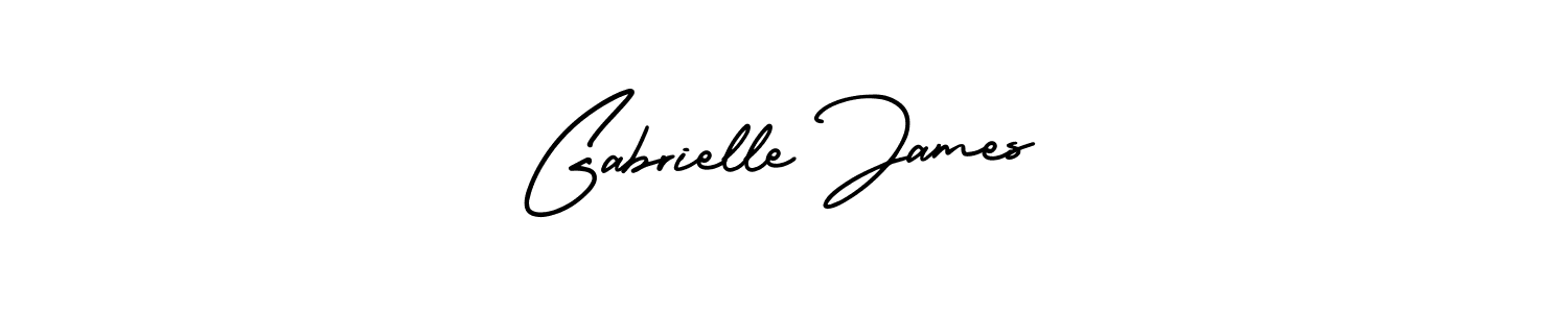 Gabrielle James stylish signature style. Best Handwritten Sign (AmerikaSignatureDemo-Regular) for my name. Handwritten Signature Collection Ideas for my name Gabrielle James. Gabrielle James signature style 3 images and pictures png