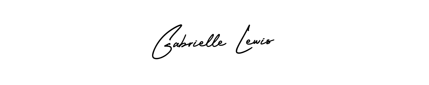 The best way (AmerikaSignatureDemo-Regular) to make a short signature is to pick only two or three words in your name. The name Gabrielle Lewis include a total of six letters. For converting this name. Gabrielle Lewis signature style 3 images and pictures png