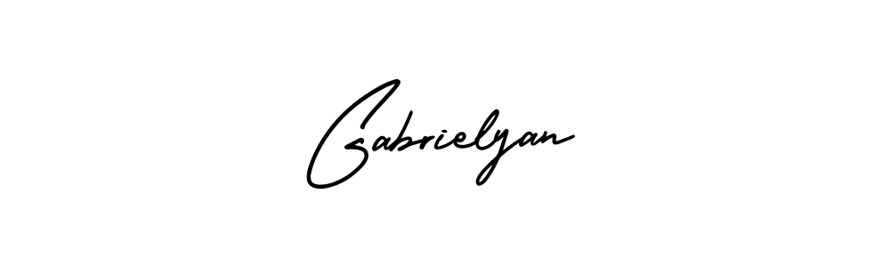 Gabrielyan stylish signature style. Best Handwritten Sign (AmerikaSignatureDemo-Regular) for my name. Handwritten Signature Collection Ideas for my name Gabrielyan. Gabrielyan signature style 3 images and pictures png