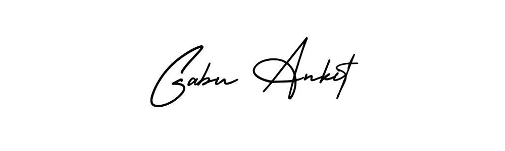 Make a beautiful signature design for name Gabu Ankit. With this signature (AmerikaSignatureDemo-Regular) style, you can create a handwritten signature for free. Gabu Ankit signature style 3 images and pictures png