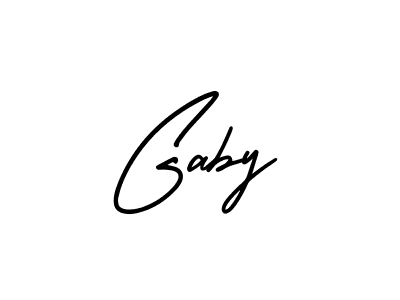 The best way (AmerikaSignatureDemo-Regular) to make a short signature is to pick only two or three words in your name. The name Gaby include a total of six letters. For converting this name. Gaby signature style 3 images and pictures png