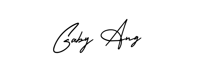Similarly AmerikaSignatureDemo-Regular is the best handwritten signature design. Signature creator online .You can use it as an online autograph creator for name Gaby Ang. Gaby Ang signature style 3 images and pictures png