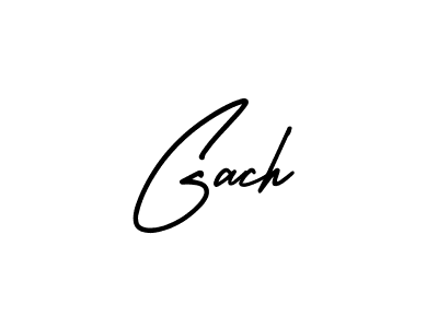 Gach stylish signature style. Best Handwritten Sign (AmerikaSignatureDemo-Regular) for my name. Handwritten Signature Collection Ideas for my name Gach. Gach signature style 3 images and pictures png