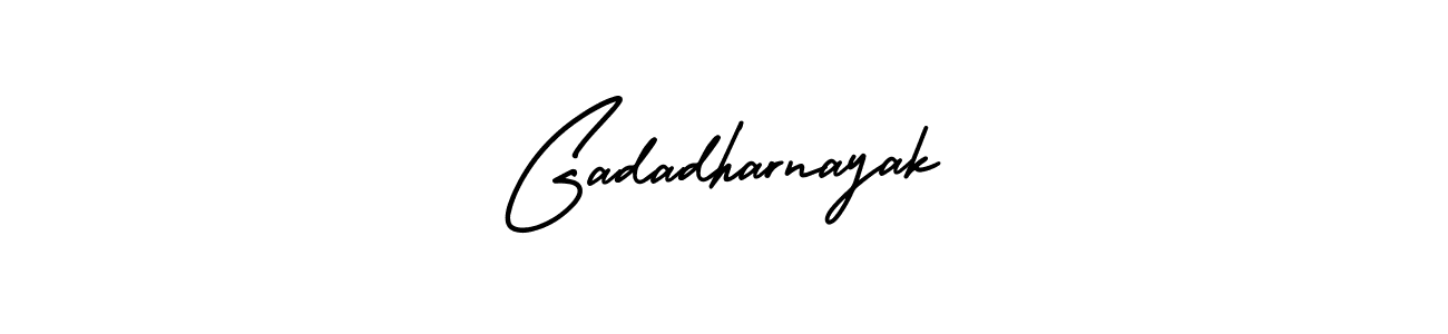 AmerikaSignatureDemo-Regular is a professional signature style that is perfect for those who want to add a touch of class to their signature. It is also a great choice for those who want to make their signature more unique. Get Gadadharnayak name to fancy signature for free. Gadadharnayak signature style 3 images and pictures png
