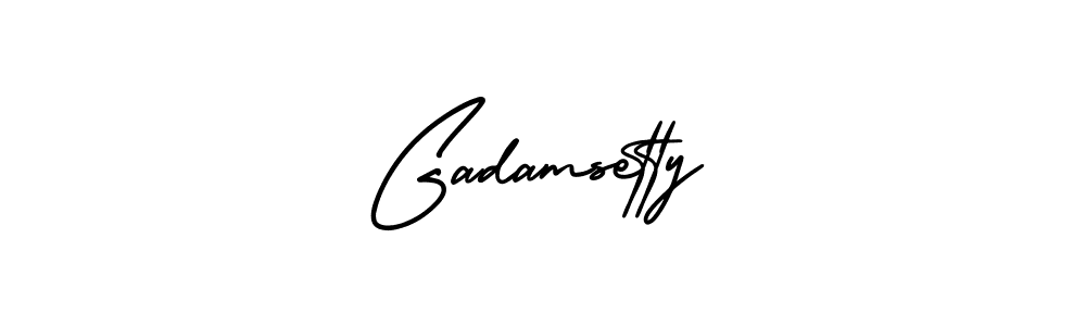 How to Draw Gadamsetty signature style? AmerikaSignatureDemo-Regular is a latest design signature styles for name Gadamsetty. Gadamsetty signature style 3 images and pictures png