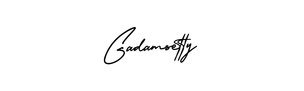 This is the best signature style for the Gadamsetty name. Also you like these signature font (AmerikaSignatureDemo-Regular). Mix name signature. Gadamsetty signature style 3 images and pictures png