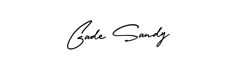 How to make Gade Sandy name signature. Use AmerikaSignatureDemo-Regular style for creating short signs online. This is the latest handwritten sign. Gade Sandy signature style 3 images and pictures png