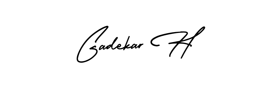 Design your own signature with our free online signature maker. With this signature software, you can create a handwritten (AmerikaSignatureDemo-Regular) signature for name Gadekar H. Gadekar H signature style 3 images and pictures png