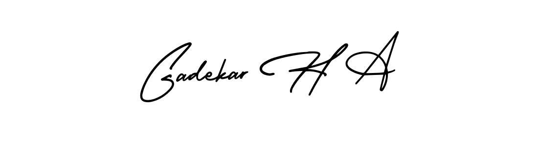 You can use this online signature creator to create a handwritten signature for the name Gadekar H A. This is the best online autograph maker. Gadekar H A signature style 3 images and pictures png