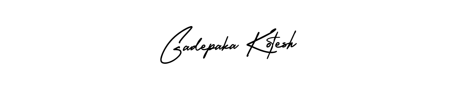 Make a beautiful signature design for name Gadepaka Kotesh. With this signature (AmerikaSignatureDemo-Regular) style, you can create a handwritten signature for free. Gadepaka Kotesh signature style 3 images and pictures png