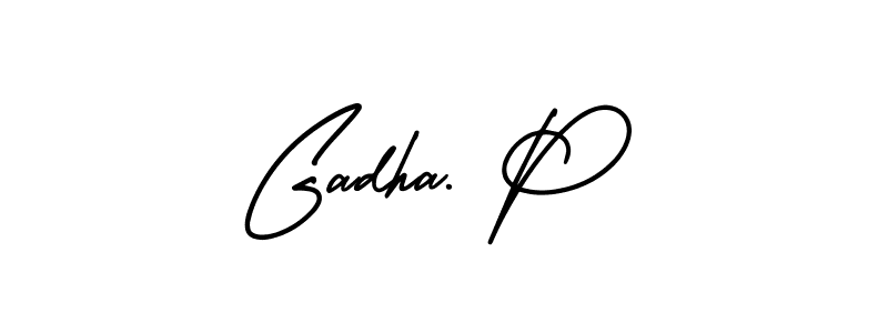 You can use this online signature creator to create a handwritten signature for the name Gadha. P. This is the best online autograph maker. Gadha. P signature style 3 images and pictures png