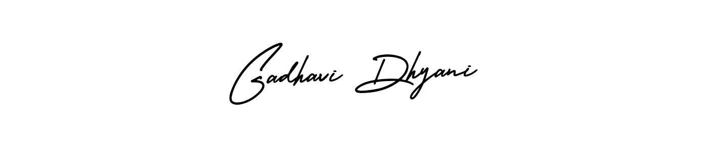 AmerikaSignatureDemo-Regular is a professional signature style that is perfect for those who want to add a touch of class to their signature. It is also a great choice for those who want to make their signature more unique. Get Gadhavi Dhyani name to fancy signature for free. Gadhavi Dhyani signature style 3 images and pictures png
