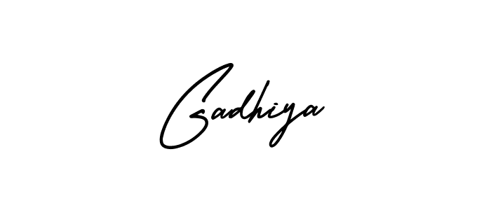 if you are searching for the best signature style for your name Gadhiya. so please give up your signature search. here we have designed multiple signature styles  using AmerikaSignatureDemo-Regular. Gadhiya signature style 3 images and pictures png