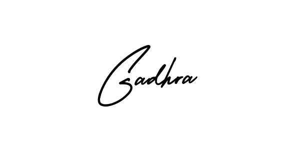 Gadhra stylish signature style. Best Handwritten Sign (AmerikaSignatureDemo-Regular) for my name. Handwritten Signature Collection Ideas for my name Gadhra. Gadhra signature style 3 images and pictures png