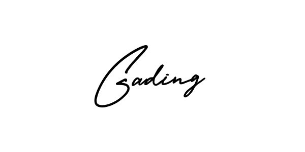 How to make Gading name signature. Use AmerikaSignatureDemo-Regular style for creating short signs online. This is the latest handwritten sign. Gading signature style 3 images and pictures png